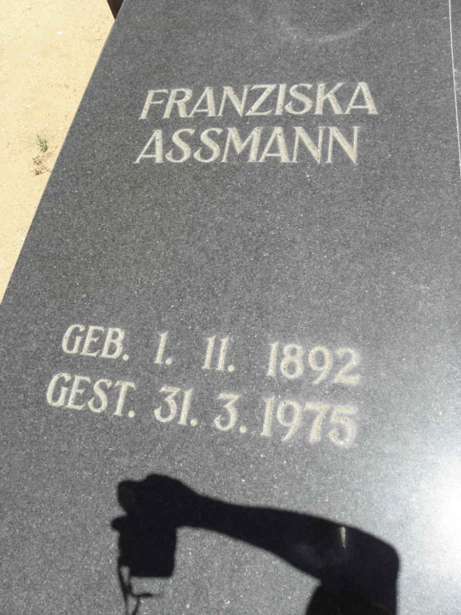 ASSMANN Franziska 1892-1975