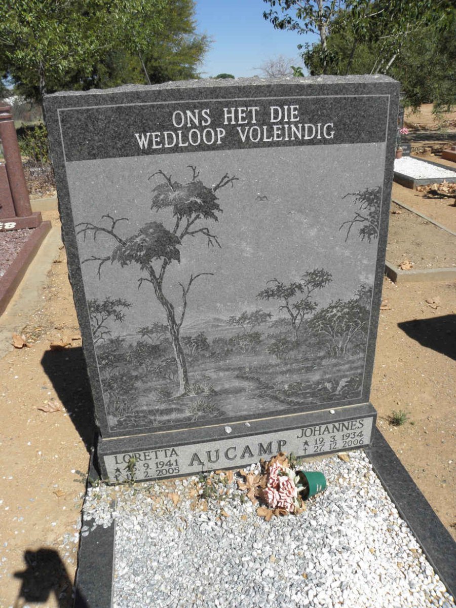 AUCAMP Johannes 1934-2006 &amp; Loretta 1941-2005