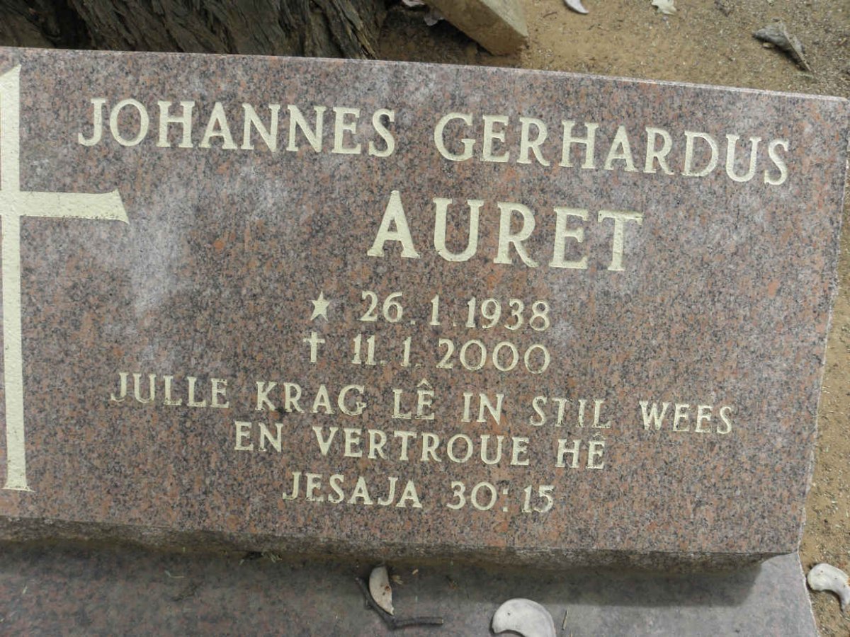 AURET Johannes Gerhardus 1938-2000