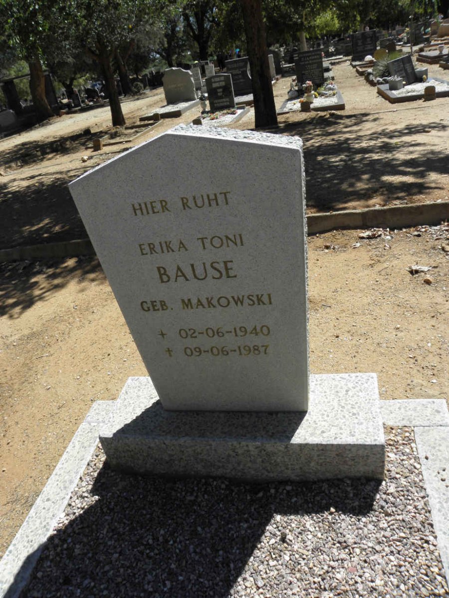 BAUSE Erika Toni nee MAKOWSKI 1940-1987
