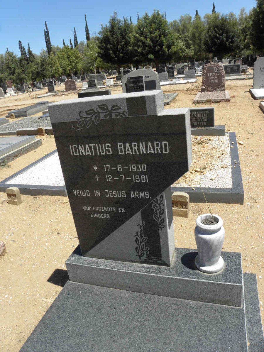 BARNARD Ignatius 1930-1981