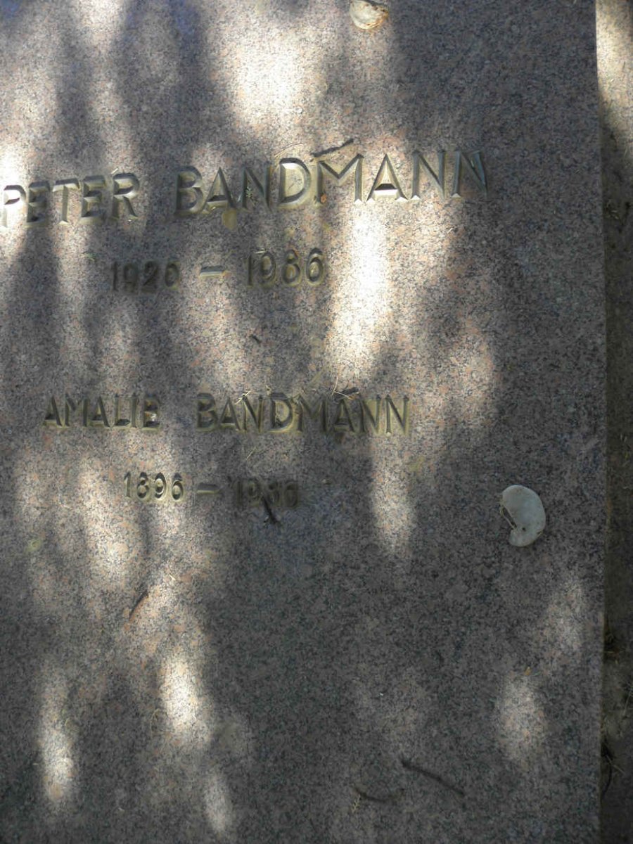 BANDMANN Peter 1920-1986 :: BANDMANN Amalie 1896-1986