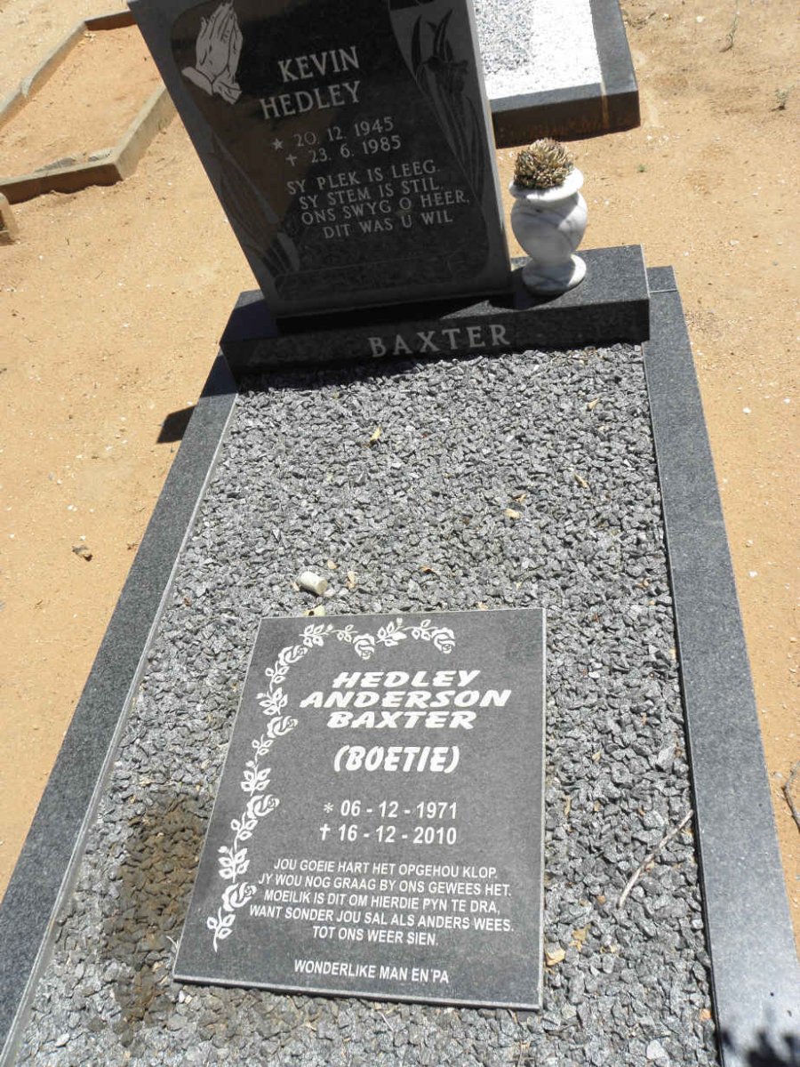 BAXTER Kevin Hedley 1945-1985 :: BAXTER Hedley Anderson 1971-2010