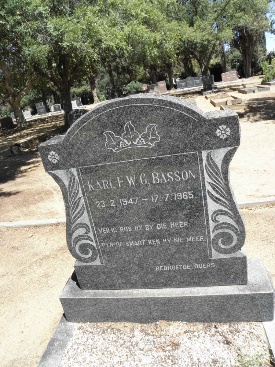 BASSON Karl F.W.G. 1947-1965