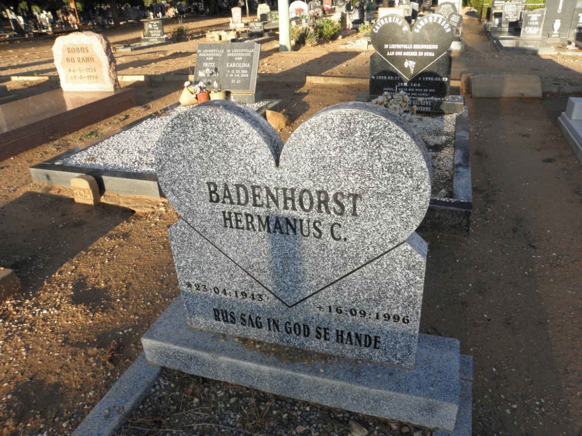 BADENHORST Hermanus C. 1943-1996