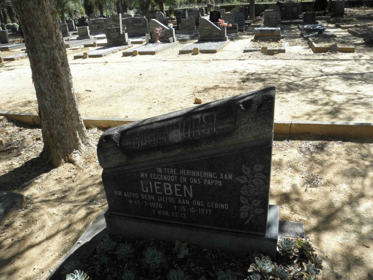 BADENHORST Lieben 1926-1977