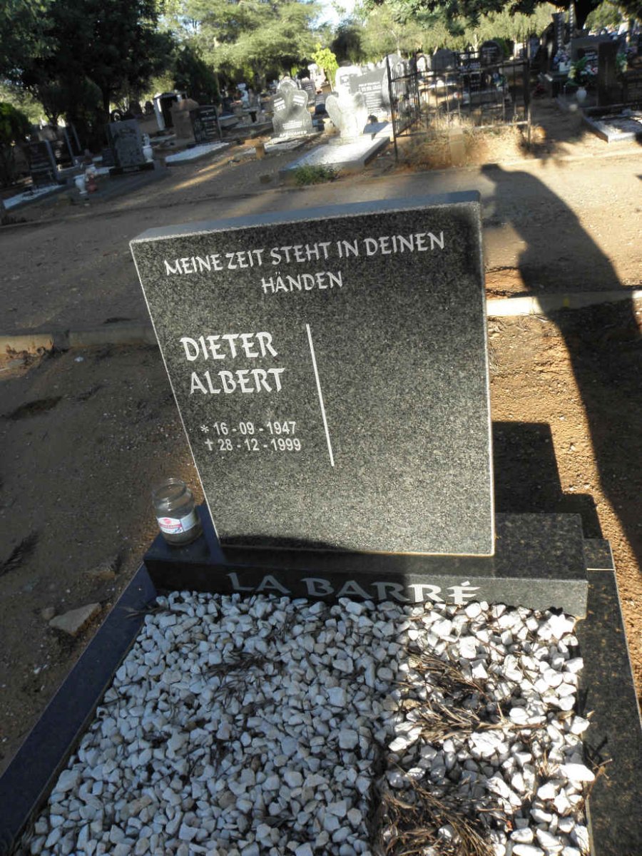 BARRÉ Dieter Albert, la 1947-1999