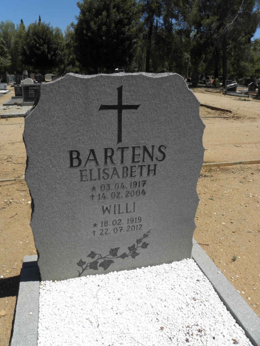 BARTENS Willi 1919-2012 &amp; Elisabeth 1917-2004