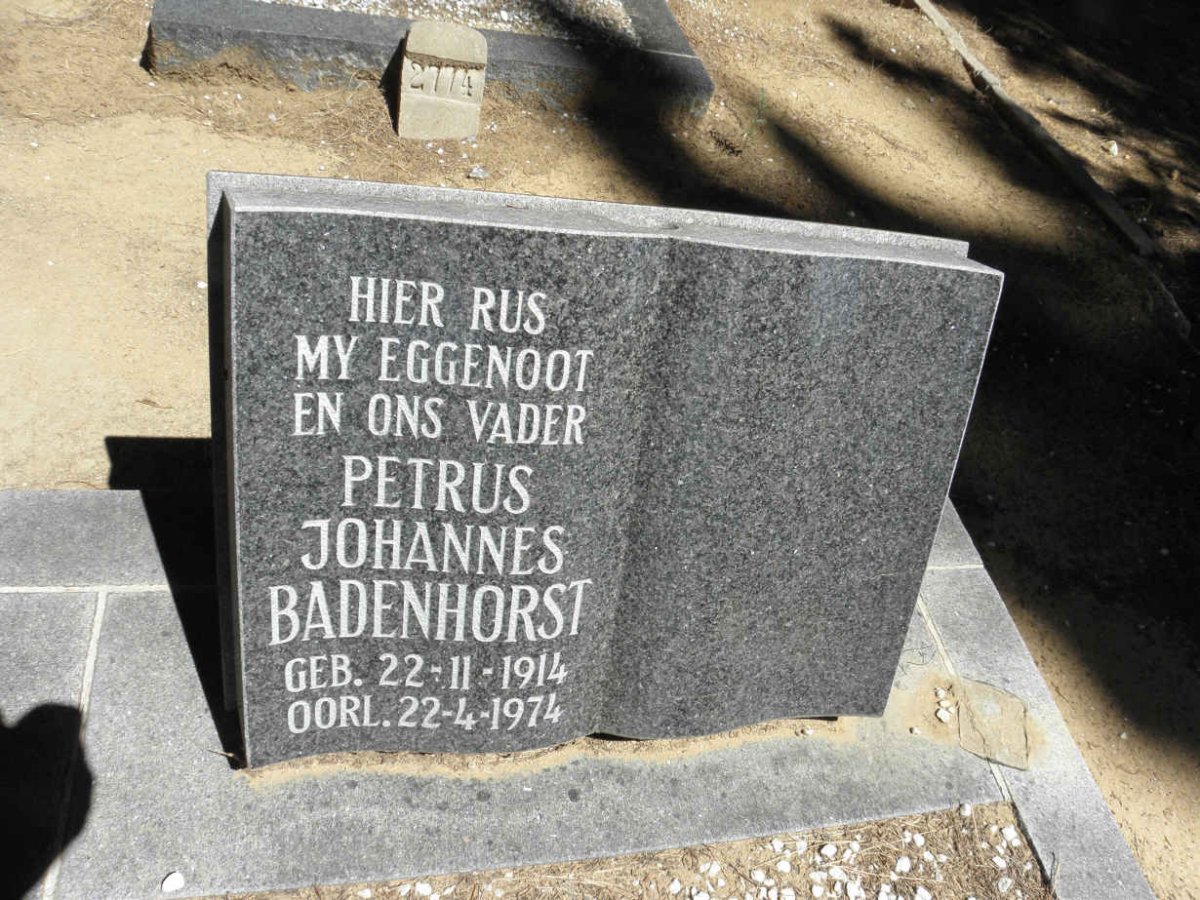 BADENHORST Petrus Johannes 1914-1974