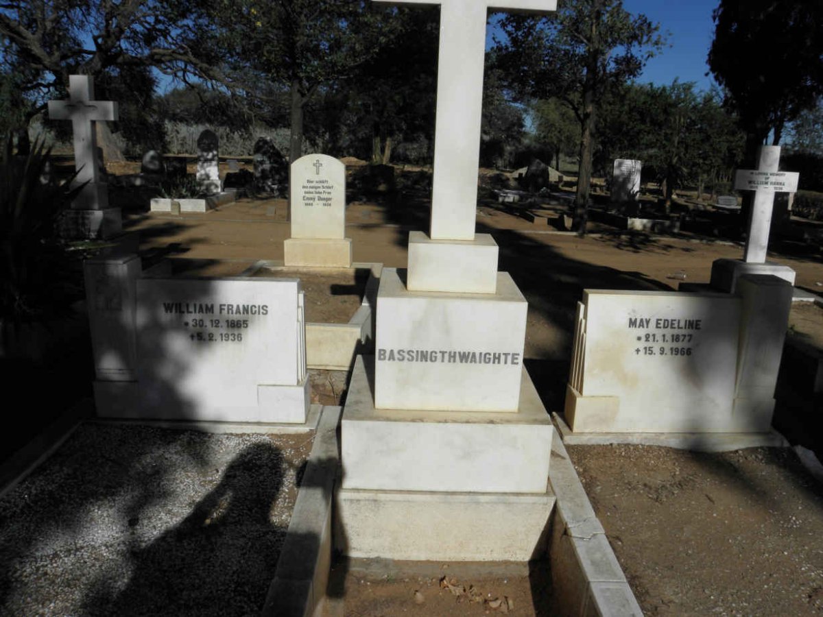 BASSINGTHWAIGHTE William Francis 1865-1936 &amp; May Edeline 1877-1966