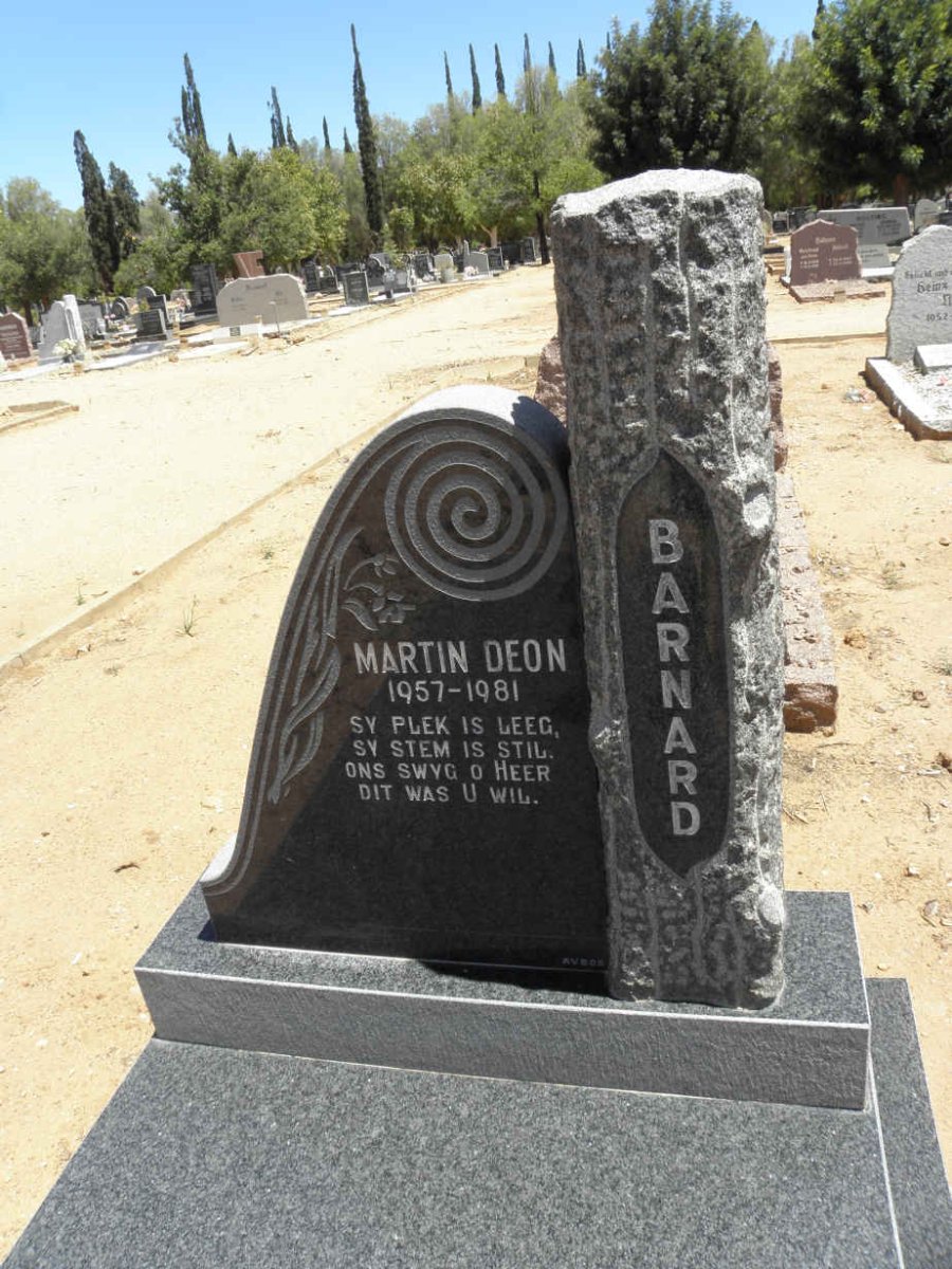 BARNARD Martin Deon 1957-1981