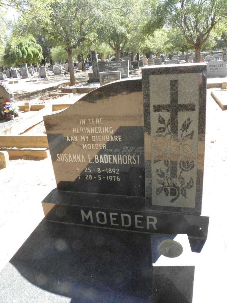 BADENHORST Susanna E. 1892-1976