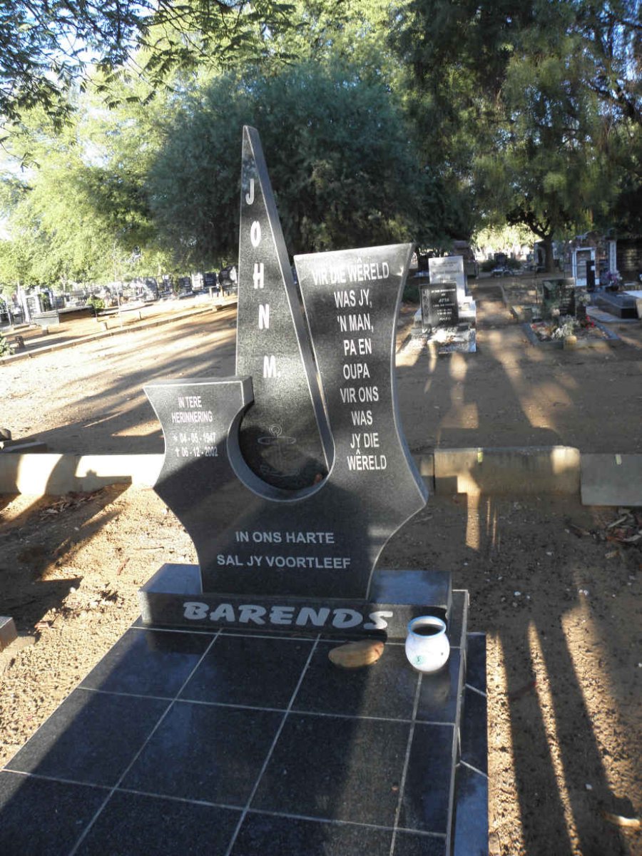 BARENDS John M. 1947-2002