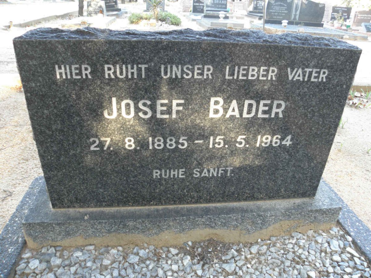 BADER Josef 1885-1964