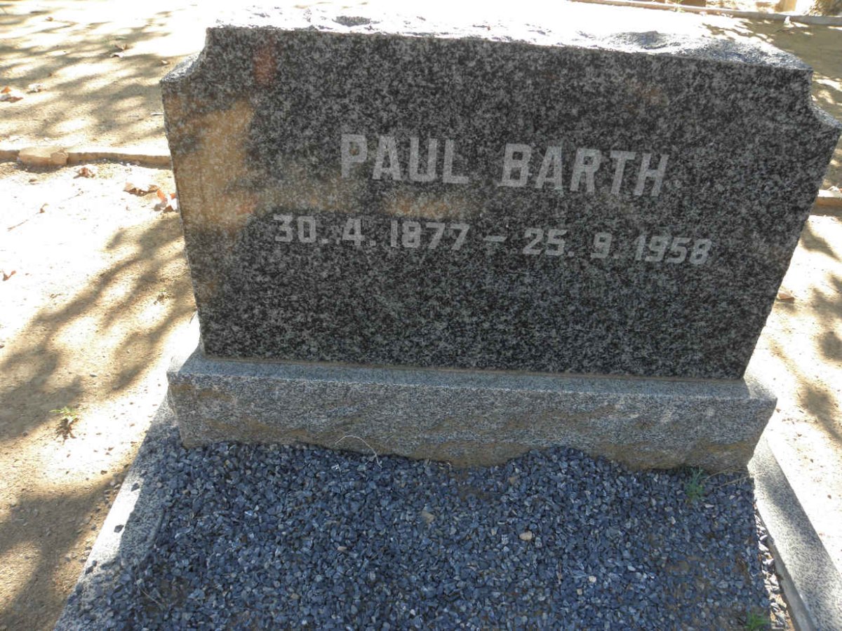 BARTH Paul 1877-1958