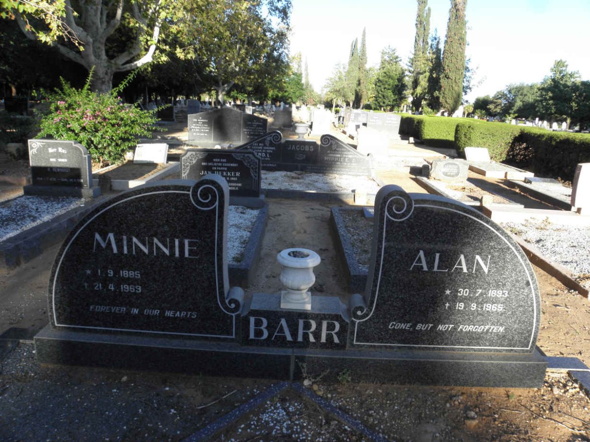 BARR Alan 1893-1965 &amp; Minnie 1885-1969