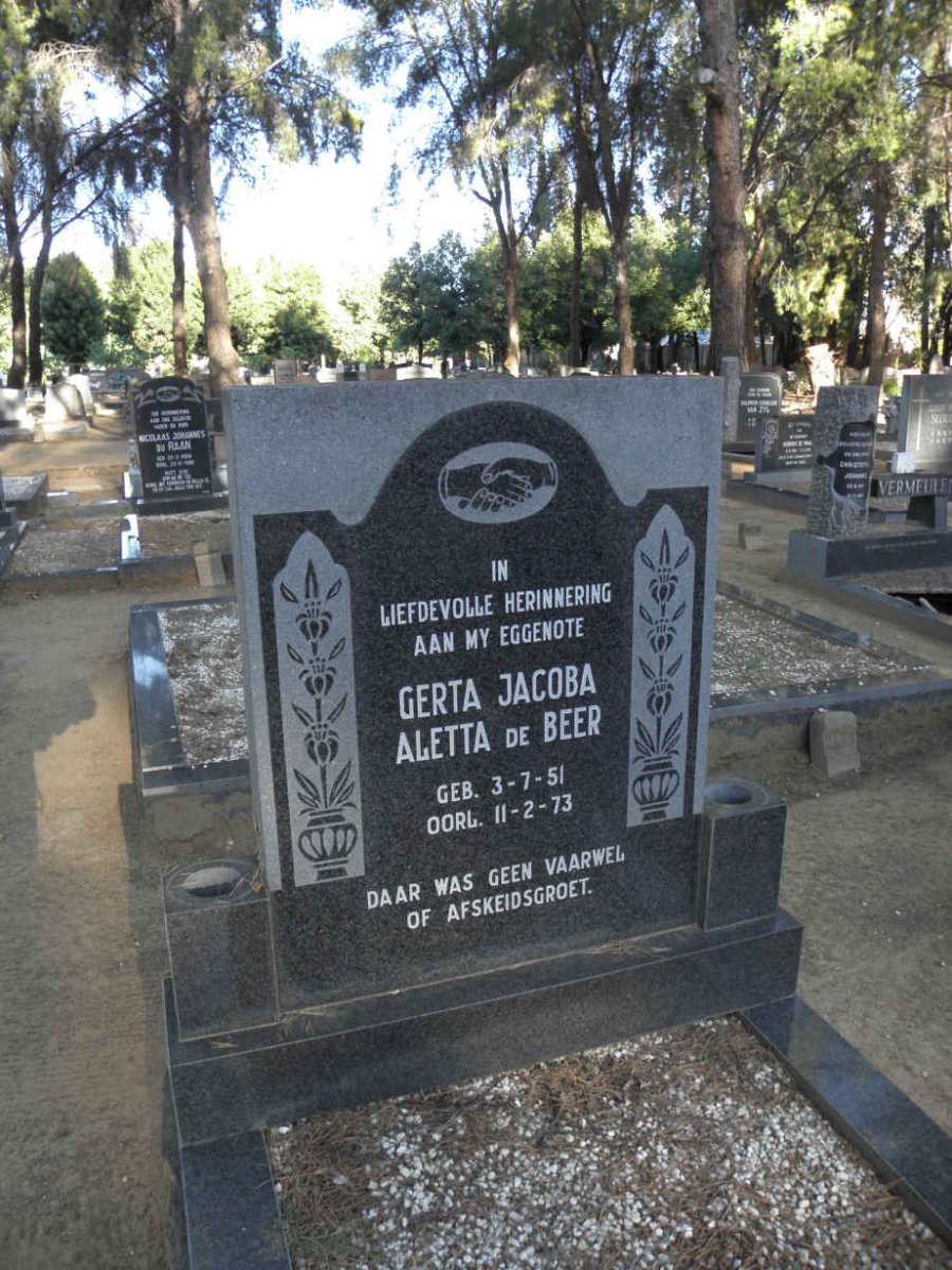 BEER Gerta Jacoba Aletta, de 1951-1973