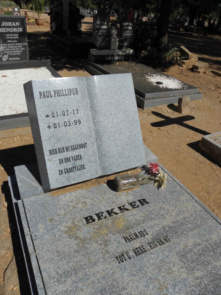 BEKKER Paul Phillipus 1917-1999