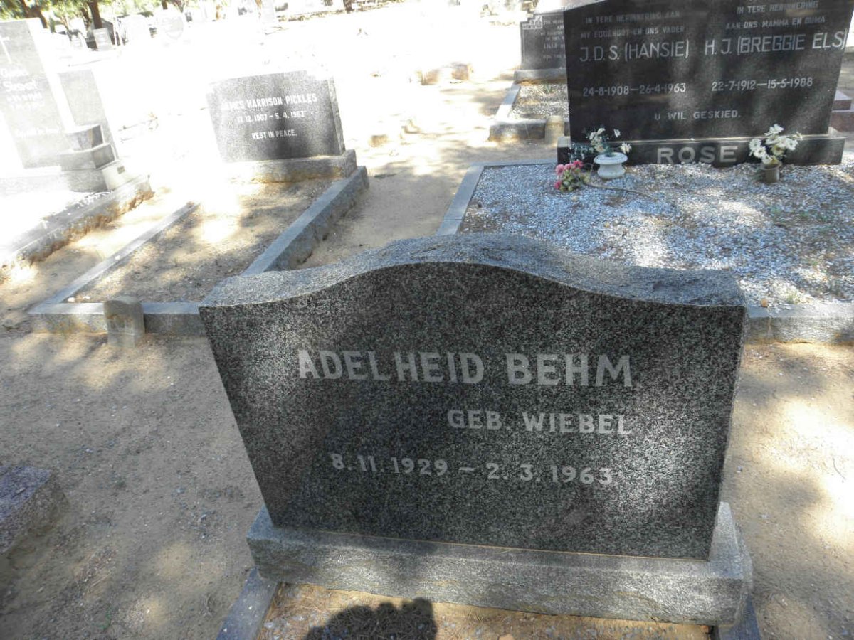 BEHM Adelheid nee WIEBEL 1929-1963