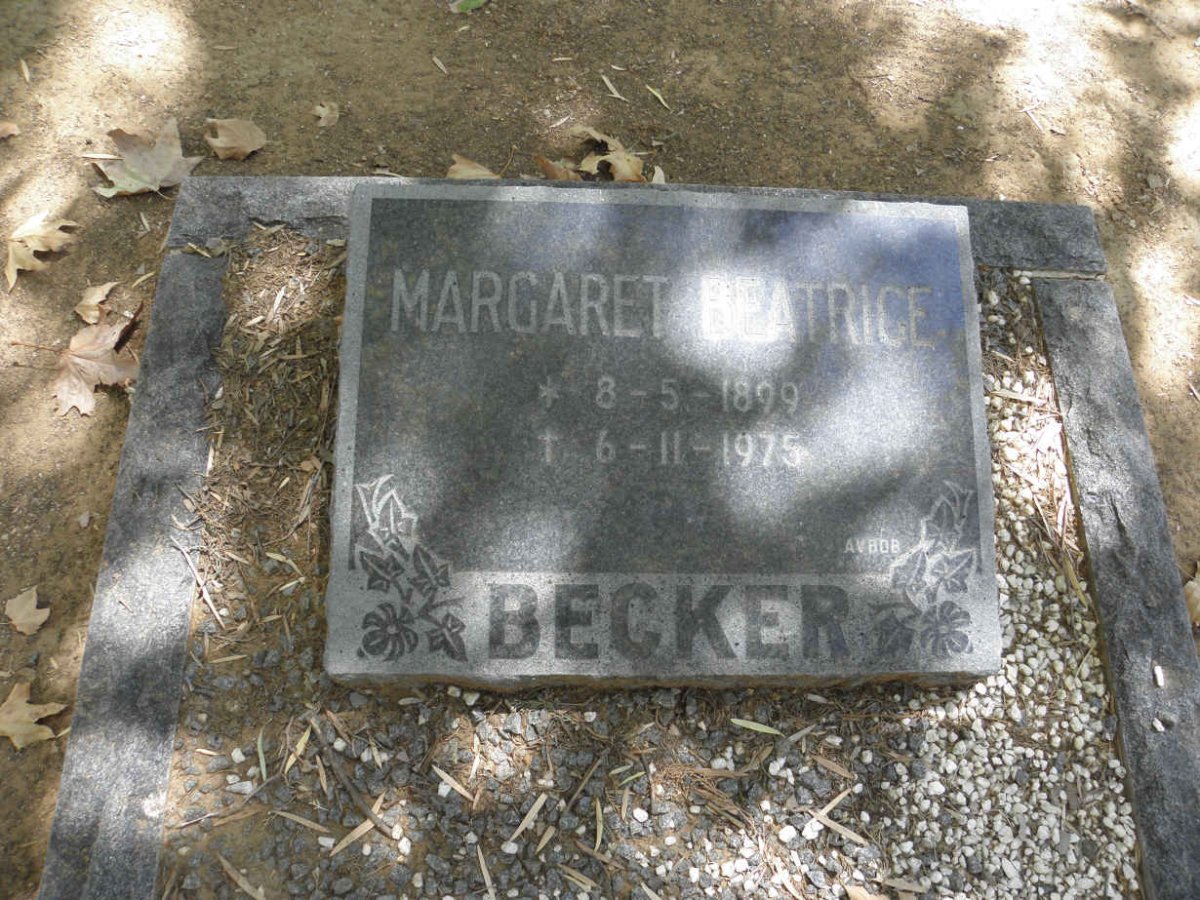 BECKER Margaret Beatrice 1899-1975