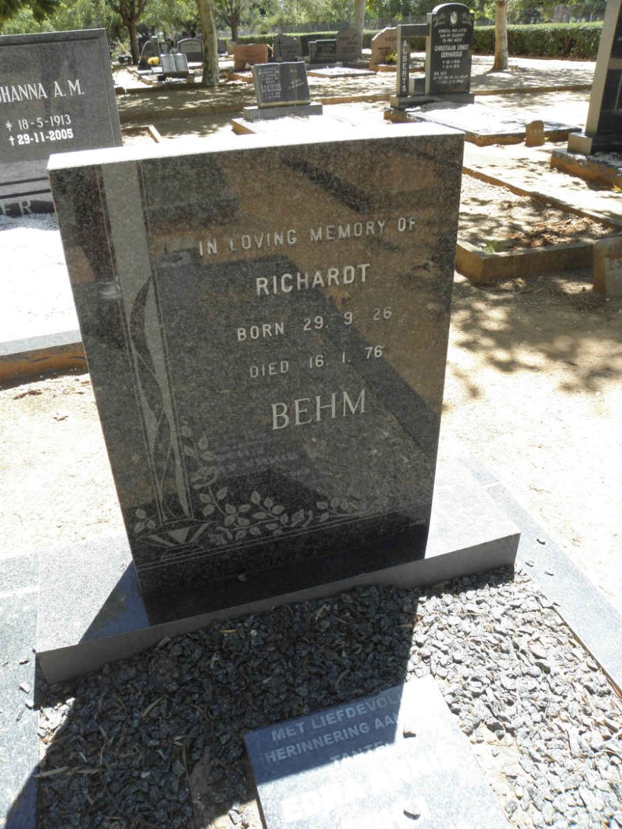 BEHM Richardt 1926-1976 :: ?