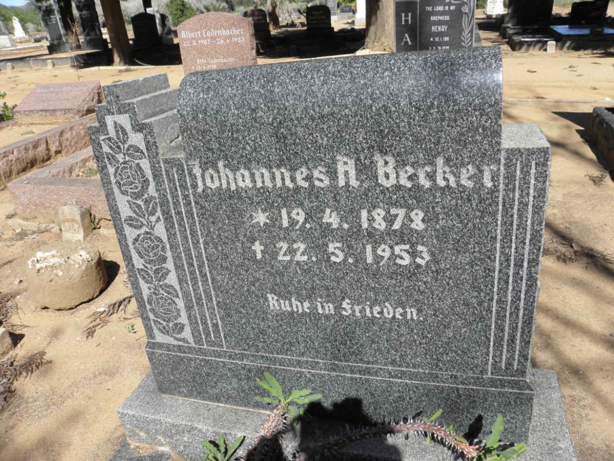 BECKER Johannes A. 1878-1953