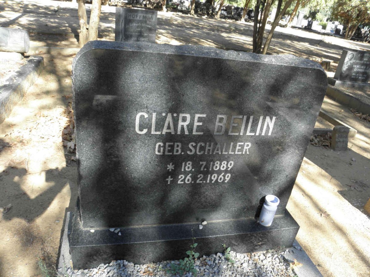 BEILIN Cläre nee SCHALLER 1889-1969