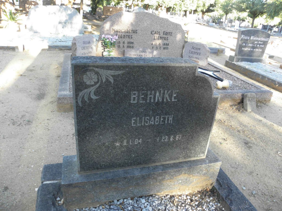 BEHNKE Elisabeth 1904-1967