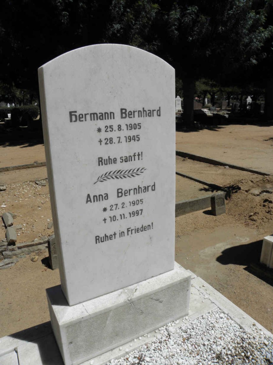 BERNHARD Hermann 1905-1945 &amp; Anna 1905-1997