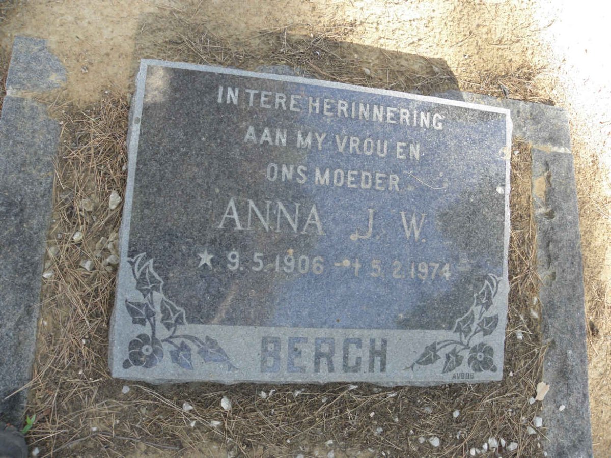 BERGH Anna J.W. 1906-1974