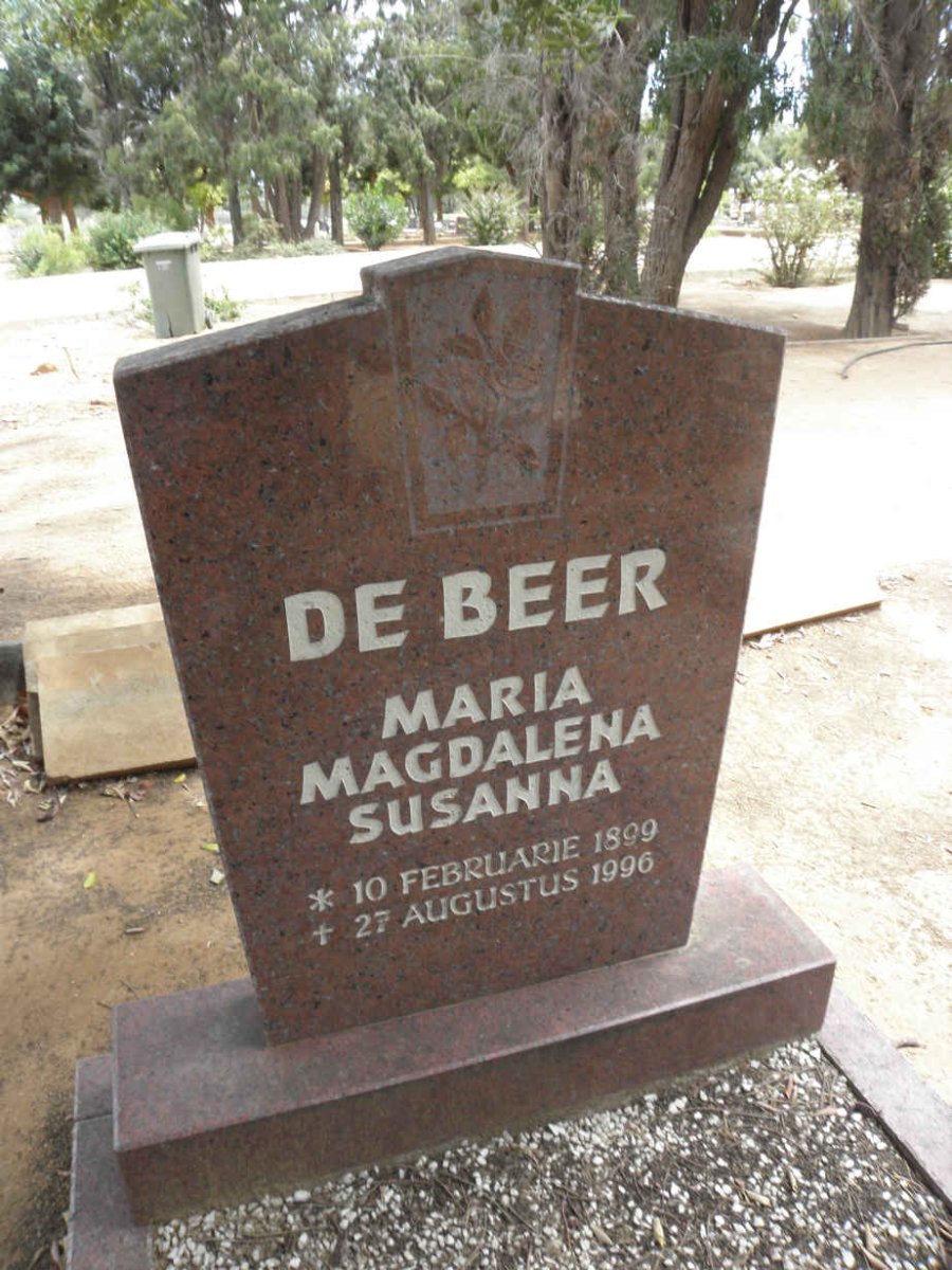 BEER Maria Magdalena Susanna, de 1899-1996