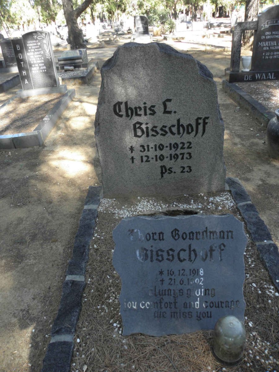 BISSCHOFF Chris L. 1922-1973 &amp; Thora Goardman 1918-1992