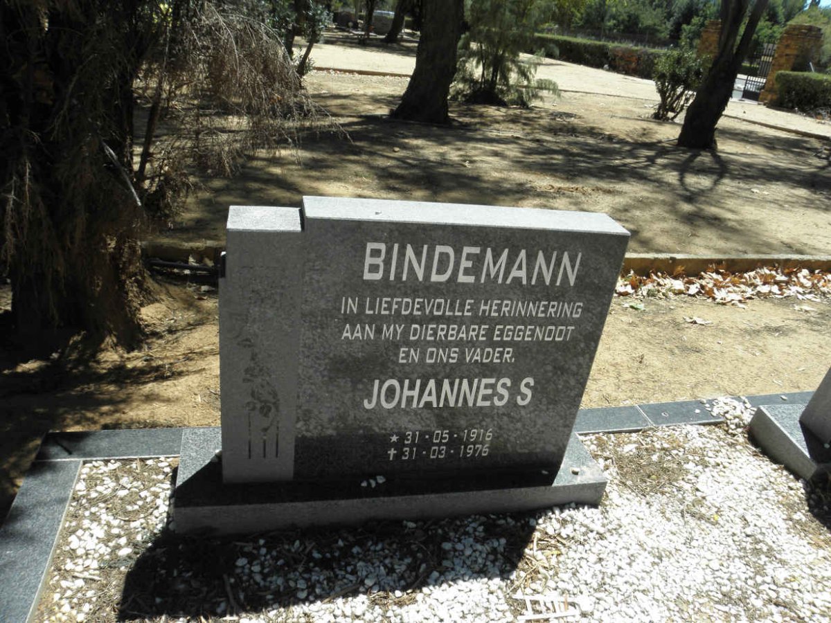 BINDEMANN Johannes S. 1916-1976