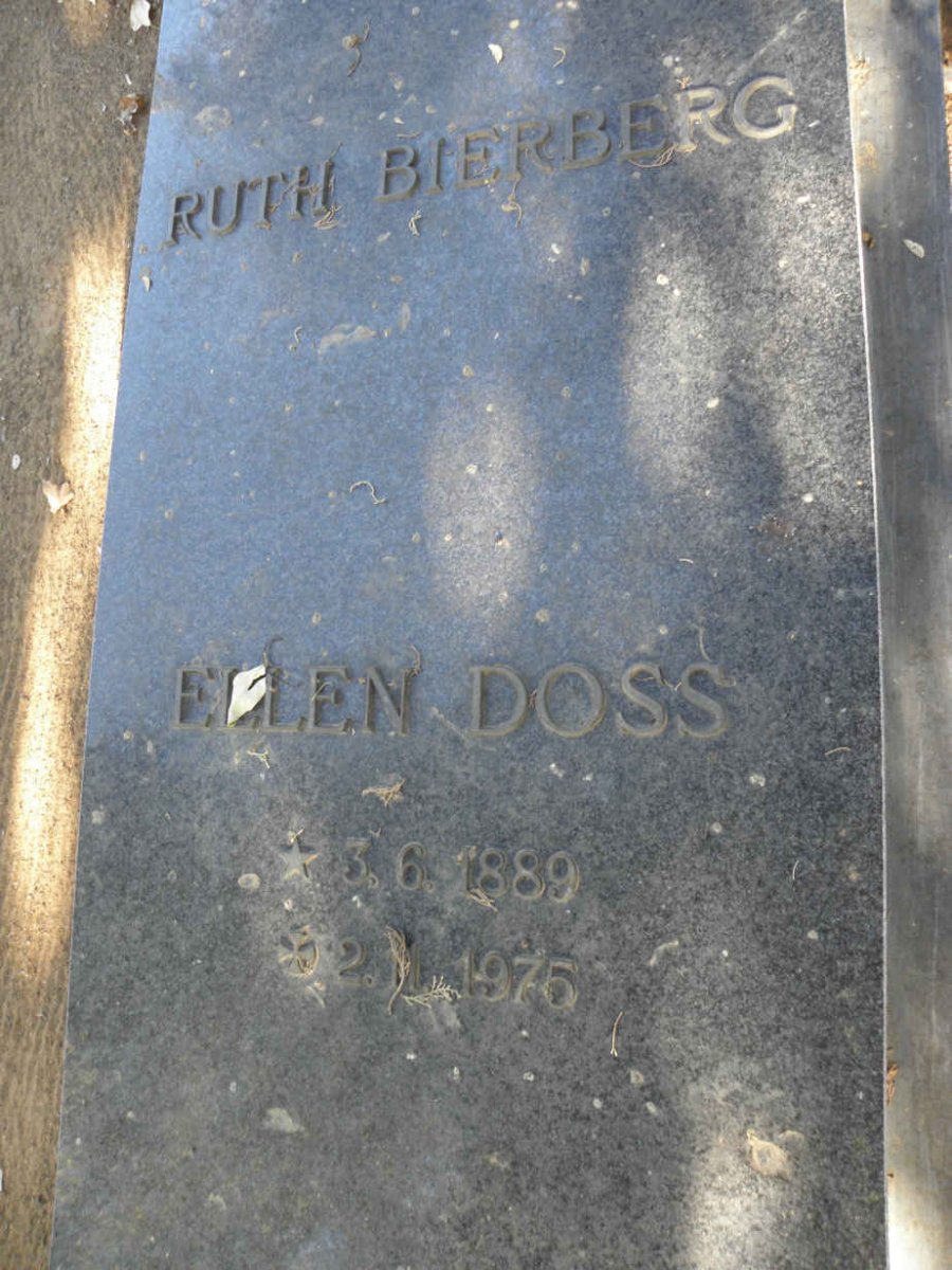 BIERBERG Ruth :: DOSS Ellen 1889-1975