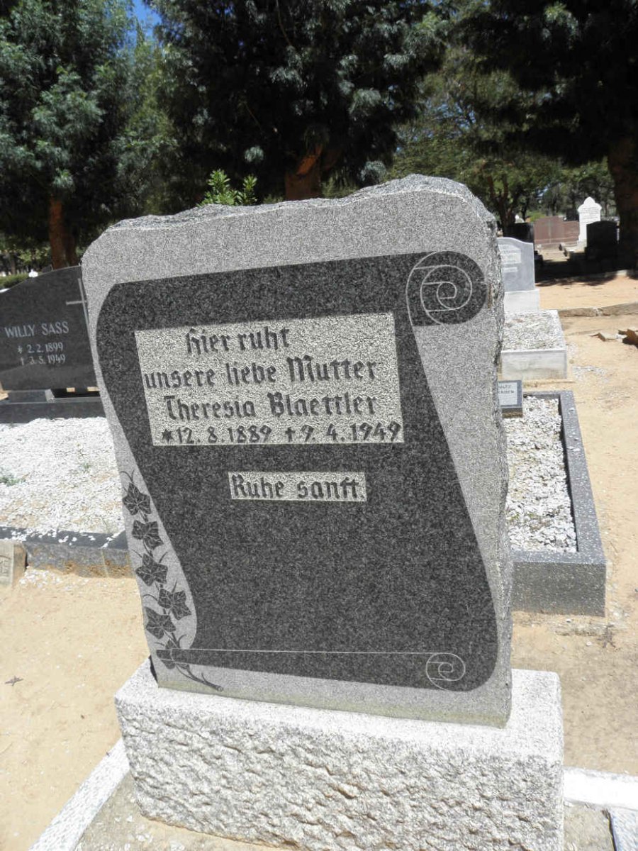 BLAETTLER Theresia 1889-1949
