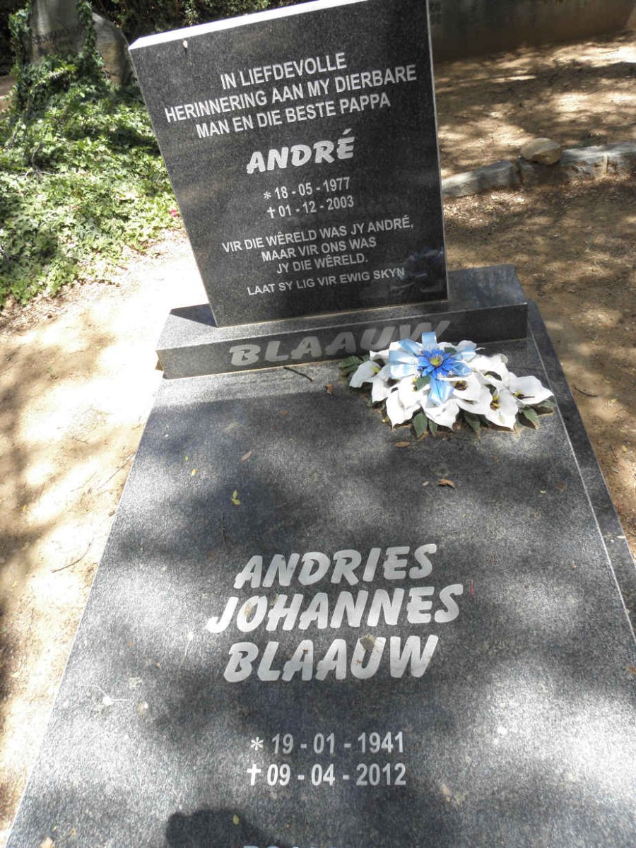 BLAAUW Andries Johannes 1941-2012 :: BLAAUW André 1977-2003