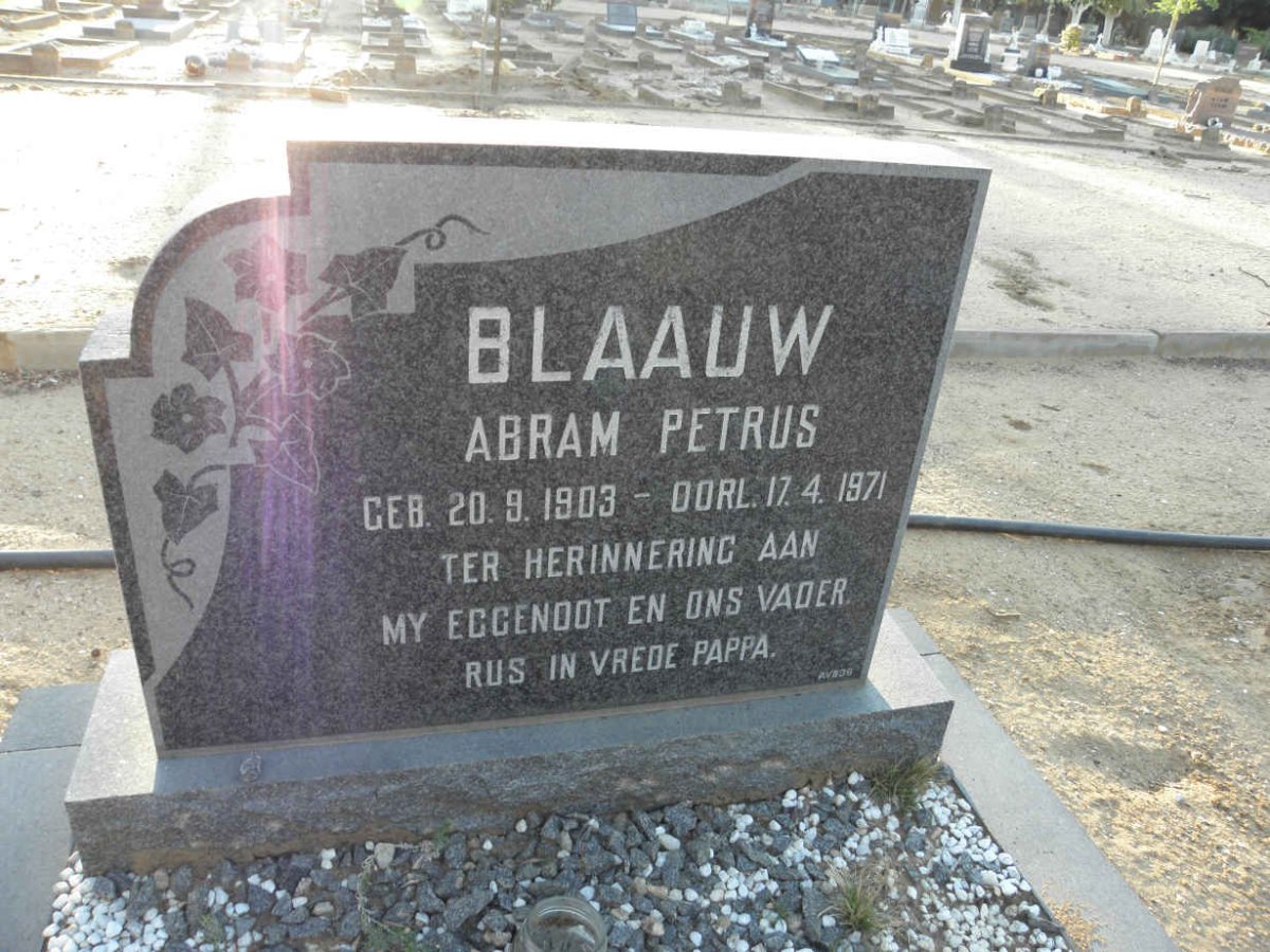 BLAAUW Abram Petrus 1903-1971