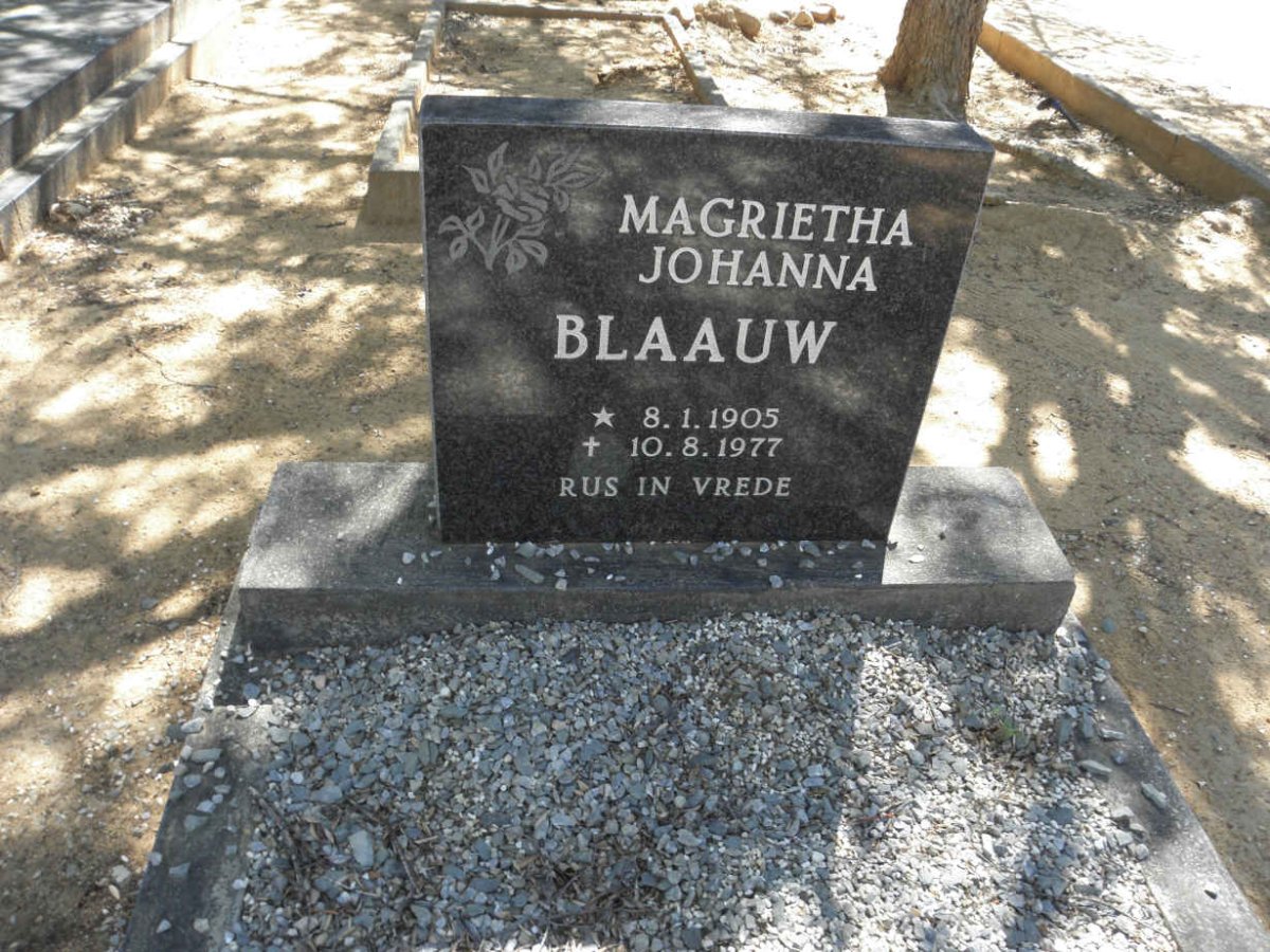 BLAAUW Magrietha Johanna 1905-1977