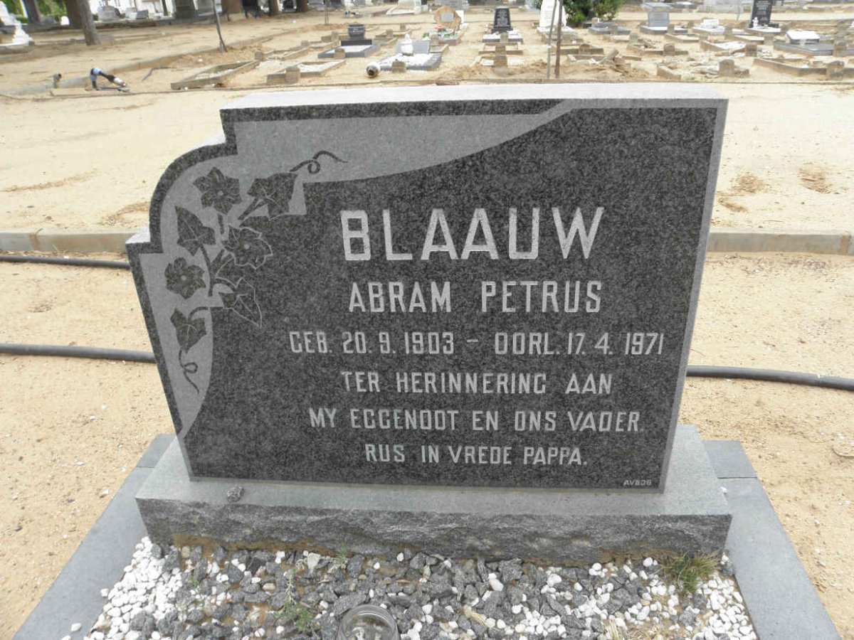 BLAAUW Abram Petrus 1903-1971