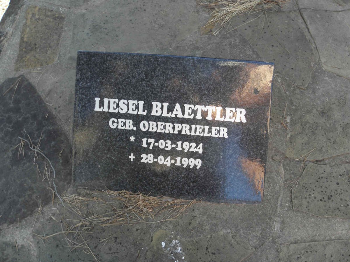 BLAETTLER Liesel nee OBERPRIELER 1924-1999