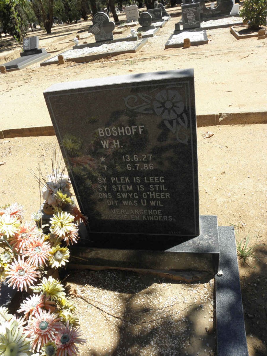 BOSHOFF W.H. 1927-1986