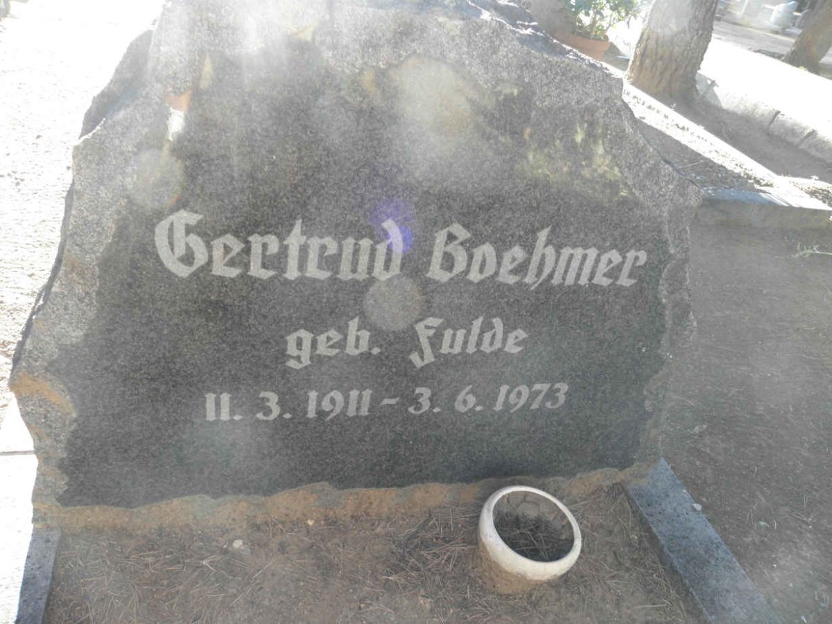 BOEHMER Gertrud nee FULDE 1911-1973