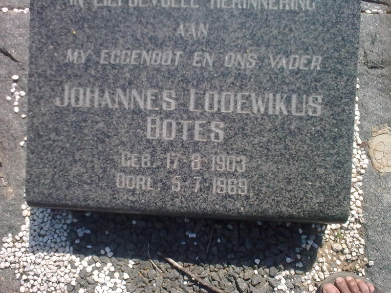 BOTES Johannes Lodewikus 1903-1969