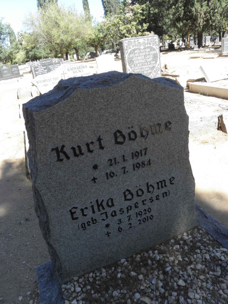 BÖHME Kurt 1917-1984 &amp; Erika JASPERSEN 1920-2010