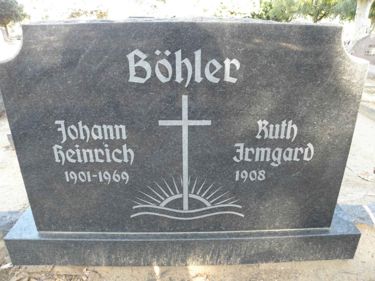 BÖHLER Johann Heinrich 1901-1969 &amp; Ruth Irmgard 1908-