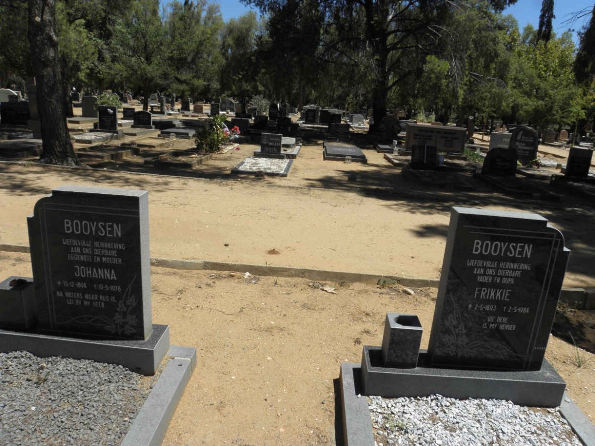 BOOYSEN Frikkie 1893-1984 &amp; Johanna 1894-1978
