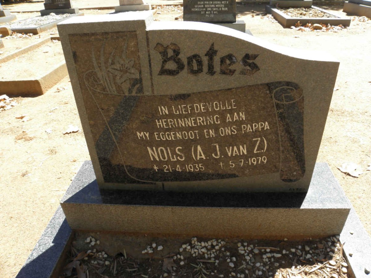 BOTES A.J. van Z. 1935-1979