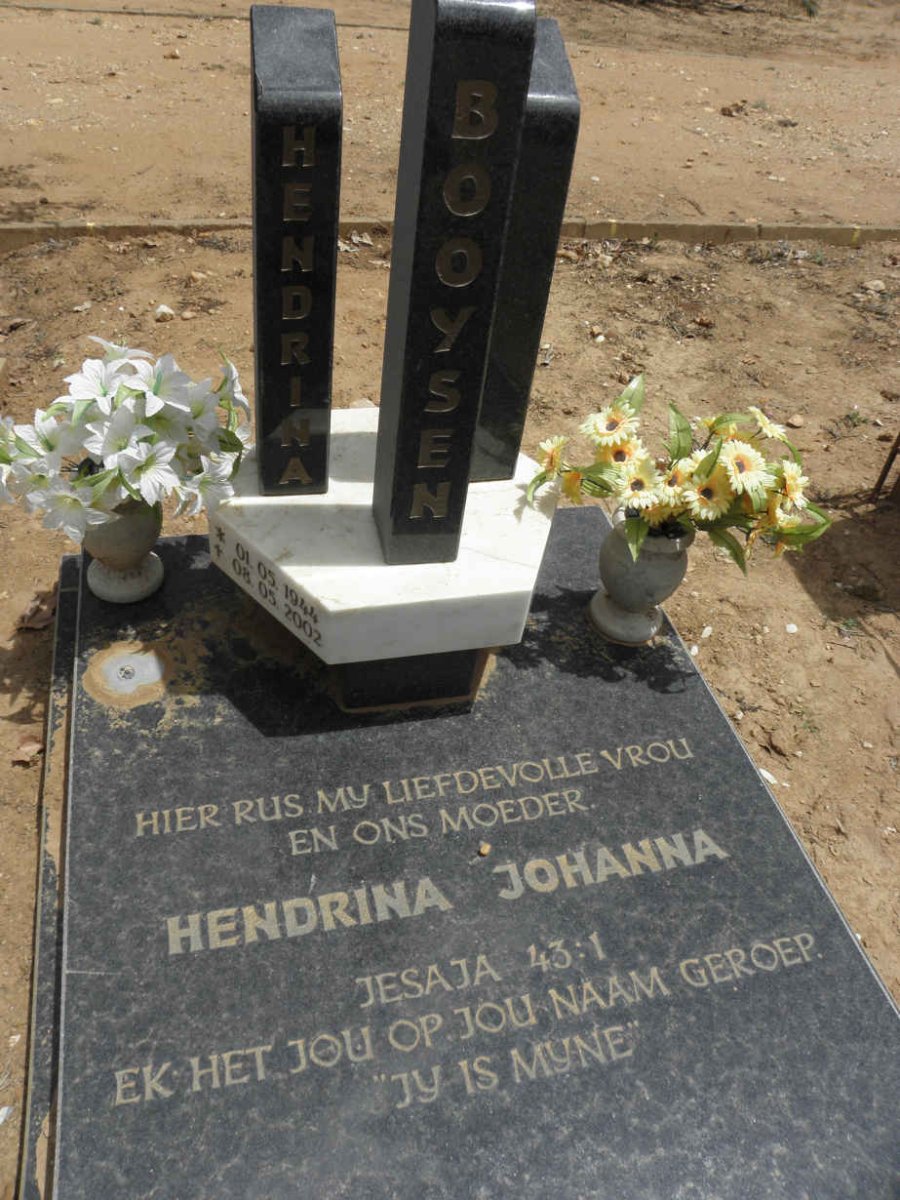 BOOYSEN Hendrina Johanna 1944-2002