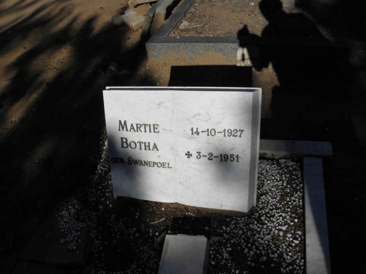 BOTHA Martie nee SWANEPOEL 1927-1951