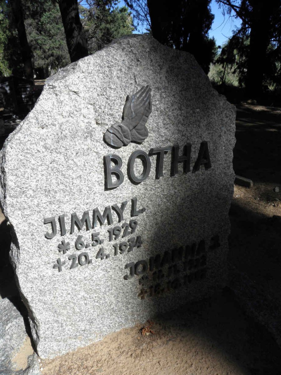 BOTHA Jimmy L. 1929-1974 &amp; Johanna ?. 1932-1987